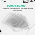 thumbnail image 1 of 4pcs ABC Clear 145x145mm Square Large Pegboards Board for Fuse Bead, 1 of 7