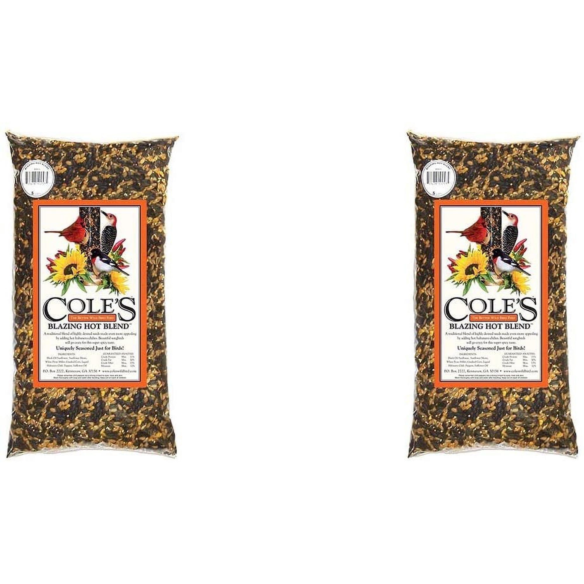 Cole's Wild Bird Products Cole's BH20 Blazing Hot Blend Bird Seed, 20-Pound Two Pack — Residential Use, Standard Application