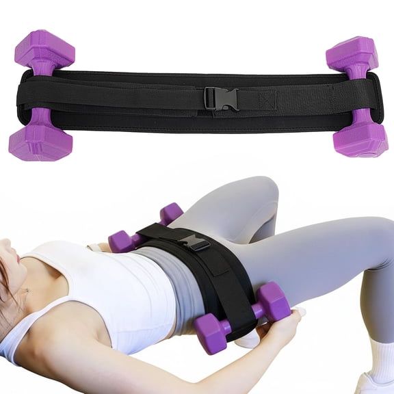 Hip Thrust Belt, Hip Thrust Band for Dumbbell Kettlebell Plate, Slip-Resistant Padding Hip Thrust Belt for Gym or Home Workouts