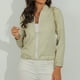 thumbnail image 1 of Puntoco Mujer Primavera Otoño Estampado Cremallera Manga Larga Slim Fit Chaqueta Flash Picks Puntoco Puntoco-4659, 1 of 7