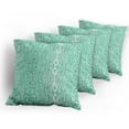 thumbnail image 5 of Ambesonne Shabby Flora Throw Pillow Cover 4 Pack, Retro Lace Pattern, 20", Teal Turquoise, 5 of 7