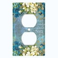thumbnail image 2 of Metal Light Switch Plate Cover Elegant Floral Nature Scripture Damask Teal  FLW083, 2 of 13