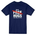 thumbnail image 1 of Pas de Câlins Gratuits J'ai des Factures à Payer T-shirt Graphique pour Homme Bleu Marine, 1 of 1
