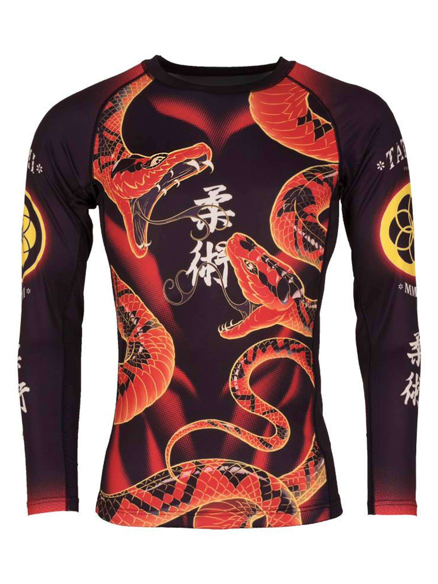 Tatami Fightwear Men's Duelling Snakes Rash Guard MMA BJJ Black