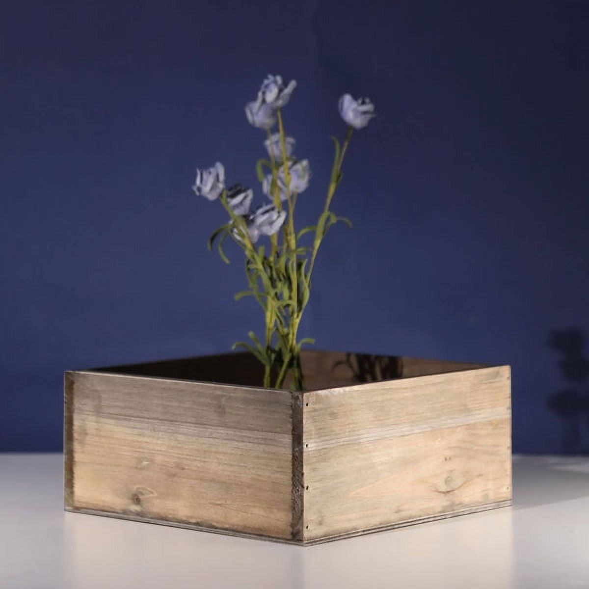 Dandat 12 Sets Wood Cube Planter Box Black Square Wood Vase Rustic Cube  Planter Box with Removable Plastic Liner Floral Foam Blocks for  Centerpieces