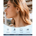 thumbnail image 5 of VEEDOFA Silver Plated Hoop Earrings for Women,Lightweight Hypoallergenic 925 Sterling Silver Post CZ Rhinestone Hoops, 5 of 7