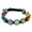 Black, variant on Italy Italian Flag Green White Red Cord Macrame Beaded Adjustable Bracelet
