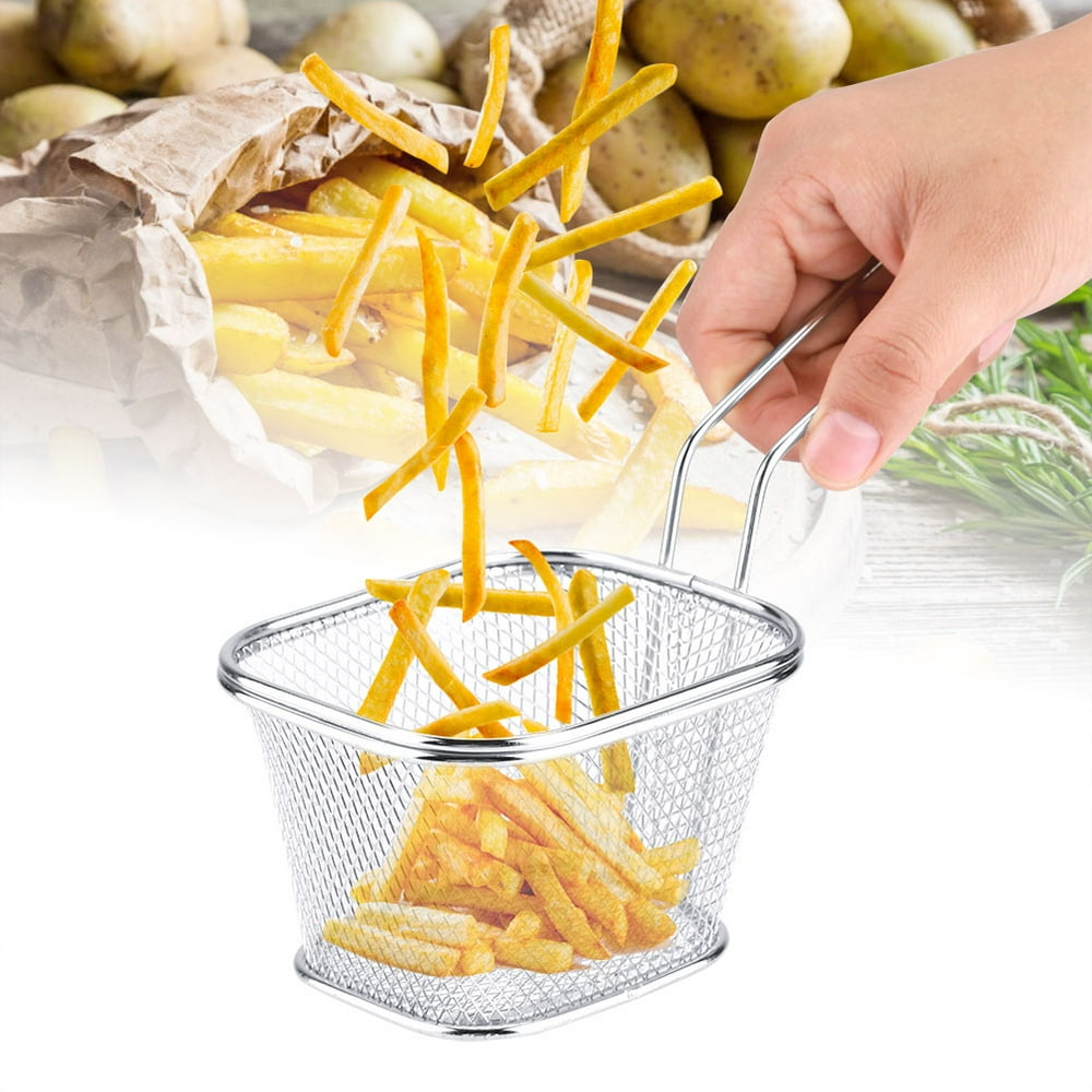LYUMO Mini Stainless Steel Chips Deep Fry Baskets Food Presentation