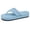 Blue, variant on Platform Flip Flops Dress Sandals for Women 2026 Fashion Casual Leather Thick Sole Cushioned Slip on Thongs Beach Summer Comfort Walking Flat Slippers Black Size 7