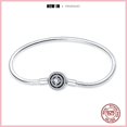 thumbnail image 3 of Gran oferta de pulsera de cuentas con cadena de serpiente y circonita en forma de corazón para mujer, abalorio de plata 925 compatible con cuentas Pandora originales, joyería DIY, Buen regalo, 3 of 5