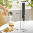 thumbnail image 6 of Electric Milk Frother for Coffee,Frother Handheld Rechargeable Electric Whisk with 2 Heads 3 Speeds Drink Mixer Coffee Frother Foam Maker For Latte,Cappuccino,Hot Chocolate,Egg - Black, 6 of 8