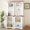 White, variant on Black MDF Two-Piece Tall Cabinet - 66.10 in H for Living Room Display