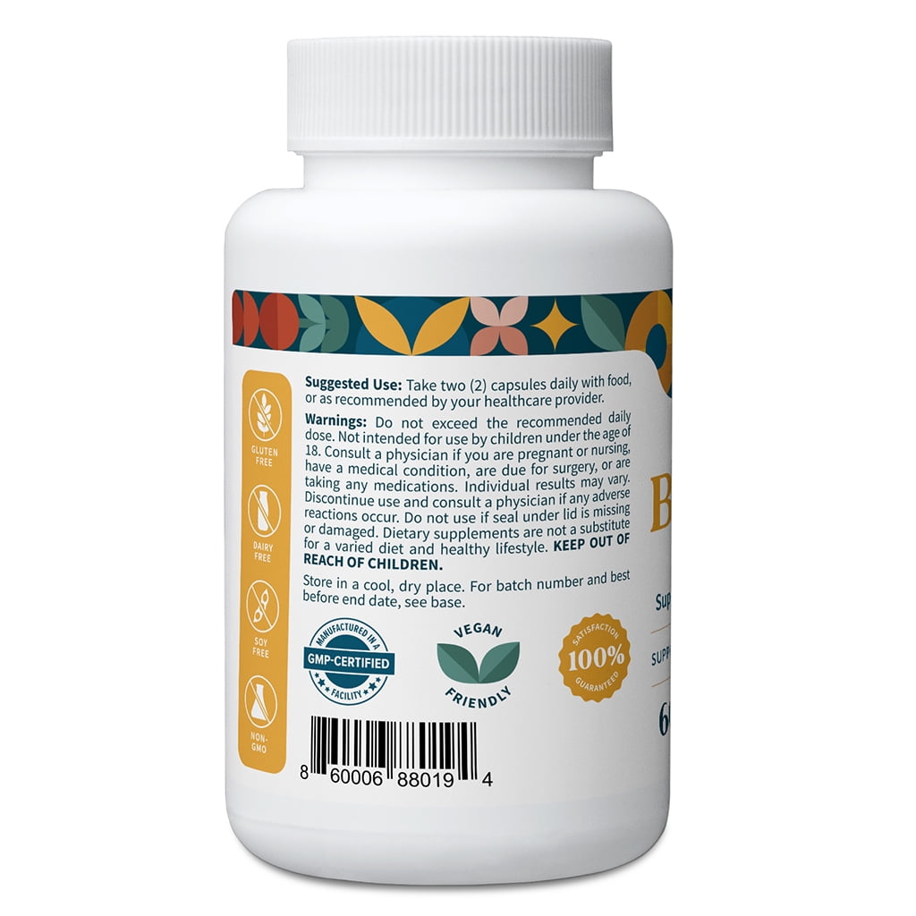 Pattern Wellness Berberine with Ceylon Cinnamon, Metabolism & Blood Sugar Support, 60 Count