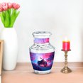 thumbnail image 7 of JAGASY Bike Funeral Urn for Mother, Blue Small Urn for Ashes Adult Male & Female, Forest Trees Decorative Urns for Human Ashes Keepsake, Pink Memorial Cremation Urns for Father, (3 Inch), 7 of 7