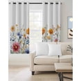 thumbnail image 2 of Spring Floral Blackout Curtains for Bedroom Living Room Darkening Curtains 63 Inches Long Colorful Flowers Pastoral Elegant Window Curtain 2 Panels Set Window Treatment Grommet Drapes 42"x63", 2 of 9