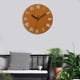 thumbnail image 2 of Reloj de pared de madera retro nórdico para pasillo, sala de estar, decoración de madera maciza, silencioso Números romanos, 2 of 7