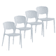 thumbnail image 2 of Set de 4 Sillas para Exterior o interior FRATELLO MUEBLES color Blanco, 2 of 8