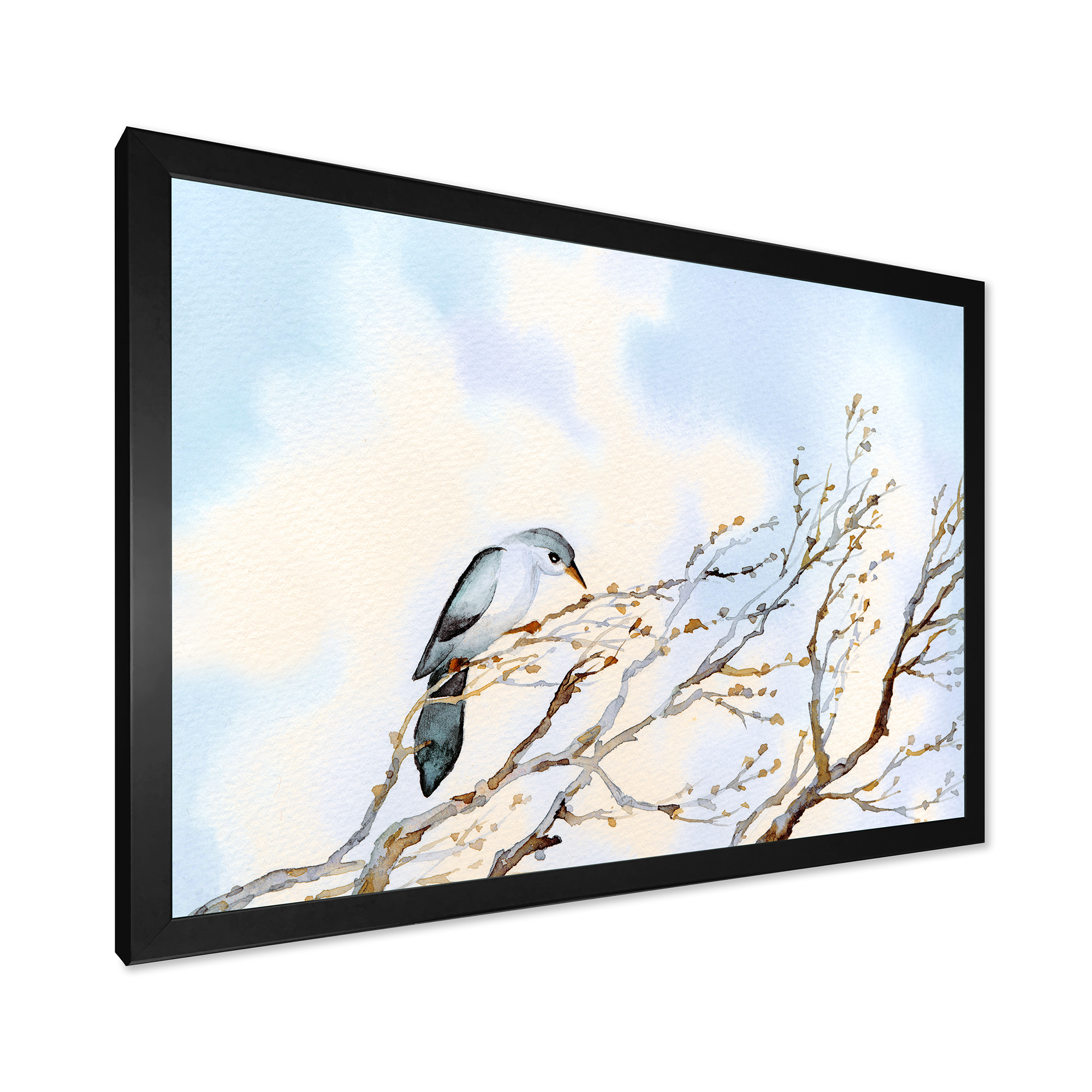 Designart 'Big Old Barren Twig Yard' Traditional Framed Art Print