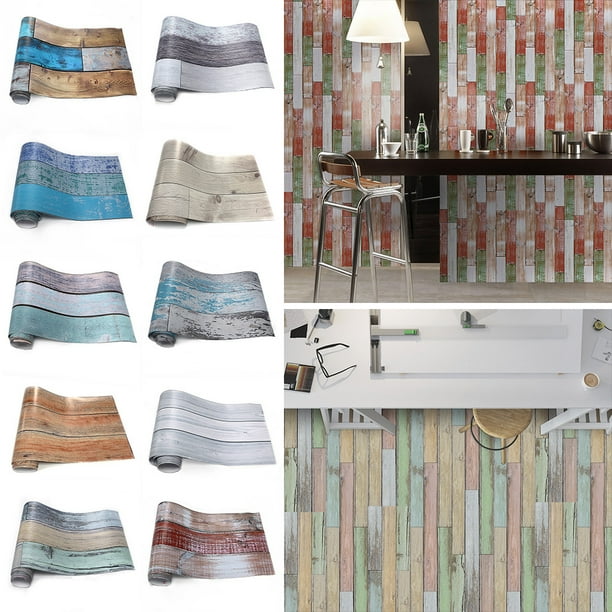 CUH Wood Wallpaper Wood Peel and Stick Wallpaper 11.81"x ...