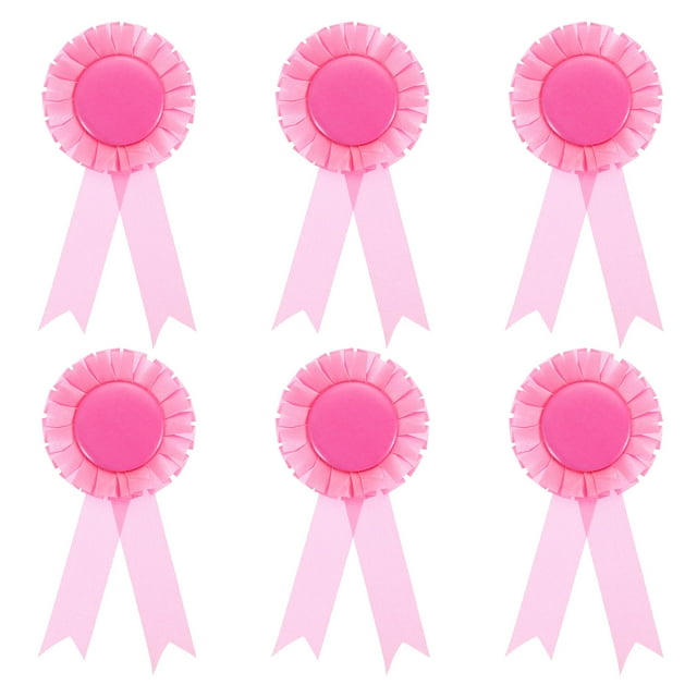 Unique Bargains Blank Award Ribbon, Ribbon Honorable Prize Recognition Ribbon, Pink 6Pcs