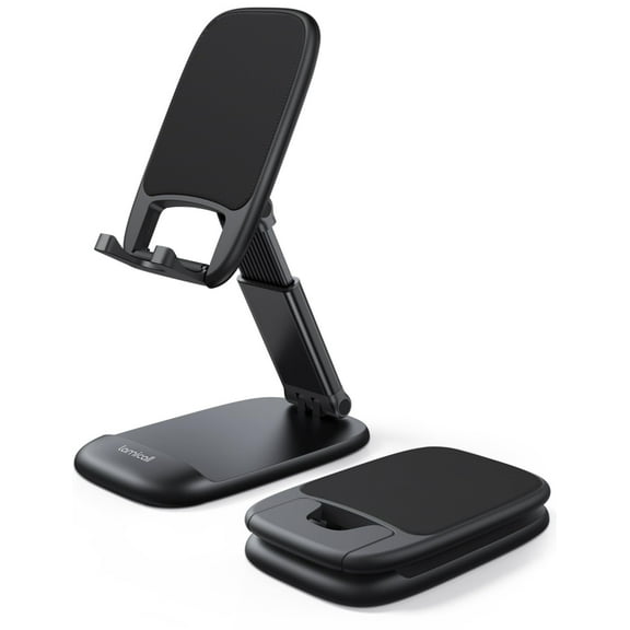 Cell Phone Stand for Desk - [Height Adjustable] Foldable Mobile Phone Holder, Portable Stand for iPhone 16 15 14 13 12 11 Pro Max Plus, Galaxy S25 S24, All Cellphones, Office Accessories