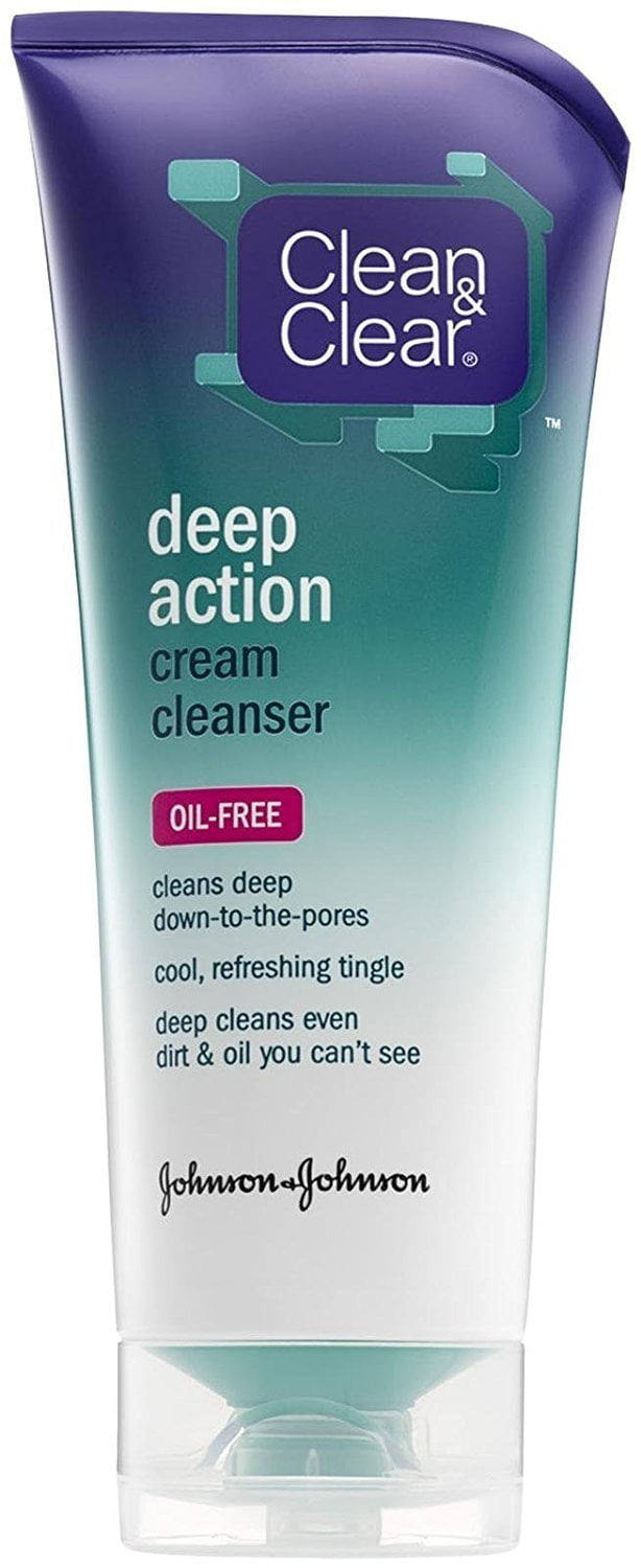 Clean & Clear Deep Action Oil-Free Cream Cleanser, 6.5 oz