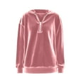 thumbnail image 2 of Jalioing Kids Sweatshirts Solid Velvet Half Zip Collared Pullover Tops Girls Fall Winter Casual Velour Shirt, 2 of 5
