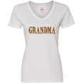 thumbnail image 3 of Inktastic Grandma in Leopard Print Women's V-Neck T-Shirt, 3 of 5