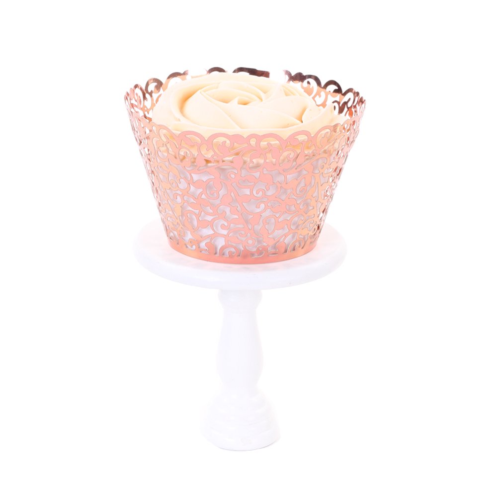 Andaz Press Rose Gold Copper Cupcake Filligree Wrappers, Standard Size