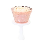 Koyal Wholesale Rose Gold Copper Cupcake Filligree Wrappers, Standard Size Cupcake, Bulk 50-Pack