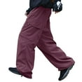 thumbnail image 3 of Letdown Snow Ski Pants Men Women Waterproof Softshell Insulated Lined Snowboard Cargo Pants Hiking Pants for Winter Outdoor (#01-Brick Red,L), 3 of 5