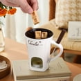 thumbnail image 4 of Chocolate Fondue Mug Set with Fork, 2026 Upgrade Personal Chocolate Melting Cup, Mini Ceramic Melting Mugs for Chocolate Cheese & Desserts, Ideal Gift for Date Nights Birthdays Anniversary (Mixed2), 4 of 9