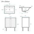 thumbnail image 2 of Bron 24" Freestanding Bathroom Vanity in White Oak with Black Sink Top, 2 of 7