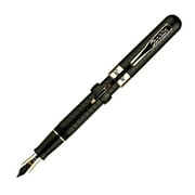 Conklin Mark Twain Crescent Filler Fountain Pen Black/Rose Gold Trim, Fine