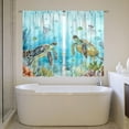 thumbnail image 4 of Green Misty Forest Kitchen Curtains Scenery Foggy Mountain Tree Woodland Prints for Short Cafe Curtains Country Decor Tiers for Dining Living Room Rod Pocket Window Drapes 2 Panels 28x39 Inch, 4 of 6