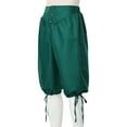 thumbnail image 4 of BLESSUME Men's Renaissance Pants Medieval Viking Trousers Pirate Costume Back Lace Up Shorts, 4 of 9