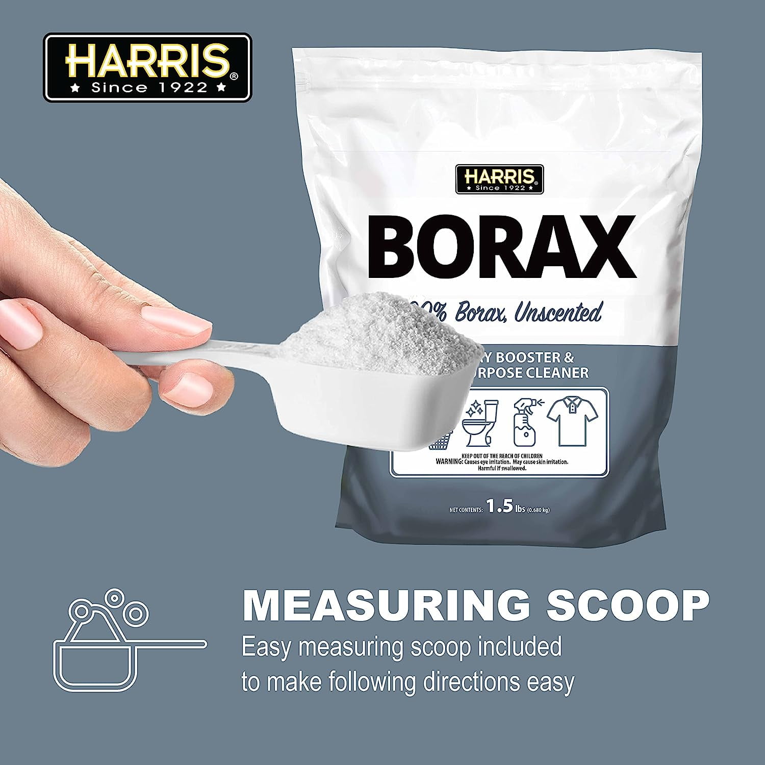 Harris 2.5 lbs Unscented Borax Laundry Booster & Multi-Purpose