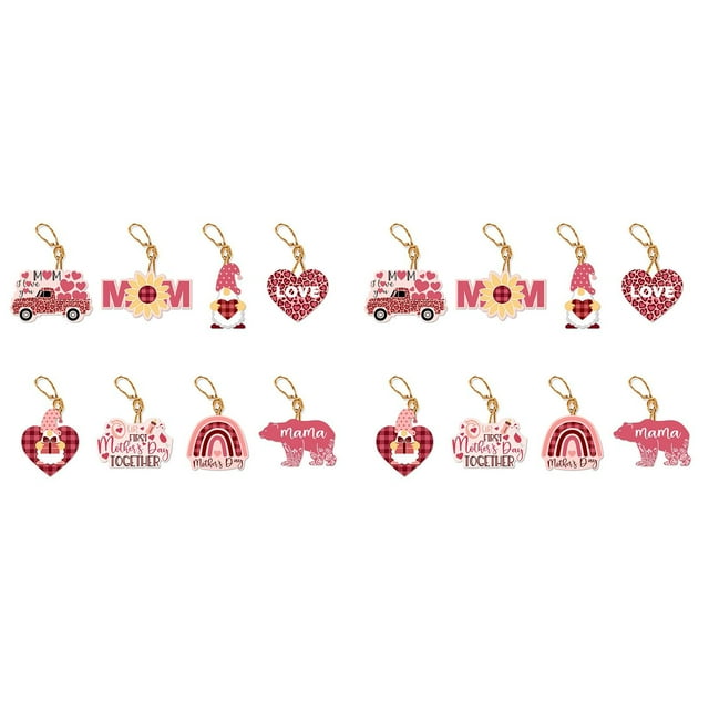 WUSUOWEI 16PCS Mother'S Day Hanging Decoration,Colorful Gift Tags,Hanging Paper Tags,Party Hanging Decor,Mothers Day Decorations for Home Tree,Gift Wrapping Supplies,Hanging Pendant