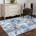 thumbnail image 3 of 3'x5' Area Rugs, Blue Winter Botanical Indoor Outdoor Area Rug for Living Room Bedroom, Pine Cone Leaves Farmhouse Washable Bathroom Rugs Kitchen Floor Carpet Mats Home Decor Aesthetic, 3 of 8