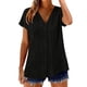 thumbnail image 2 of Camisetas de Manga Corta Extra Larga para las Mujeres Botón de Cuello en V Collar de Placa Túnica Relajada Camiseta de Manga Larga Azul Claro Mujeres, 2 of 8