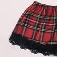 thumbnail image 3 of Gibobby Conjunto de lencería de encaje Conjunto de falda a cuadros para mujer con ribete de encaje y falda(Negro, CH), 3 of 5