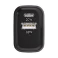 thumbnail image 6 of Powertek Luxe 20W USB-C + 18W USB-A Fast Charging Dual Port Block, Black, Compatible with iPhone, Android, Tablets & USB Devices, Compact Travel Adapter, 6 of 8