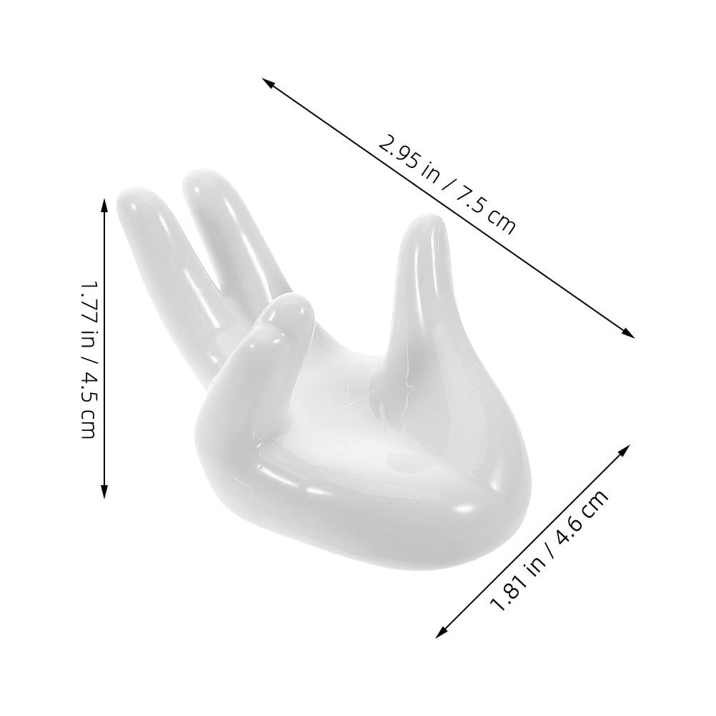WHAMVOX 6pcs Hand Shaped Ceramic Egg Cup Holder Porcelain Egg Display Stand for Easter Eggs Hard Boiled Eggs Kitchen Table Decor Porcelain Eggs Holder for Festive