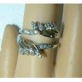 thumbnail image 2 of 925 Sterling Silver 2 Ct Round Cut White Moissanite Wedding Ring Enhancer Guard Wrap, 2 of 5
