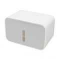thumbnail image 4 of Caja dispensadora de papel higiénico, cubierta de rollo de papel higiénico, impermeable, sin perforaciones, evita la corrosión, soporte para pañuelos de baño montado en la pared, gris, 4 of 14
