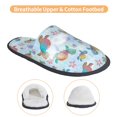 thumbnail image 3 of Balery Colorful Sea Turtle Pantuflas de Casa de Felpa Silenciosas con Diseño Estampado, Zapatillas Cómodas Antideslizantes de Algodón para Interior-Medium, 3 of 8