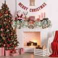 thumbnail image 5 of Black Christmas Fireplace Mantle Scarf, Rustic Winter Gnomes Snowflake Xmas Tree Mantel Cover Table Runner for Home Living Room Door Window, Indoor Outdoor Holiday Party Decor 17" x 70", 5 of 8
