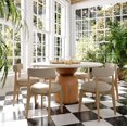 thumbnail image 2 of Nikita Cream Performance Vegan Leather Dining Chair, 2 of 6