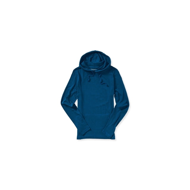 Sudadera con Capucha a Rayas Finas Aeropostale Hombre Azul Talla Mediana