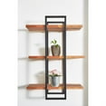 thumbnail image 2 of ORE International 3-Tier Shelving Rectangular Wood Metal Wall Display Brown, 2 of 2